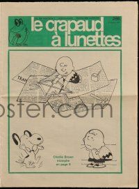 2x660 LE CRAPAUD A LUNETTES French magazine October 8, 1971 Charlie Brown & Snoopy on the cover!