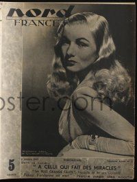 2x666 NORD FRANCE French magazine October 6, 1945 sexy cover photo of Veronica Lake & more!
