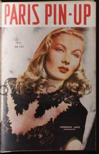 2x673 PARIS PIN-UP #11 French magazine '40s sexy Veronica Lake on the cover, some nudity inside!