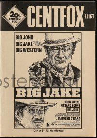 2x284 BIG JAKE German pressbook '71 different art of cowboys John Wayne & Richard Boone!