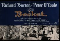 2x532 BECKET French promo brochure '64 Richard Burton in the title role, Peter O'Toole!