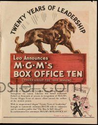 2x881 MGM'S BOX OFFICE TEN English promo brochure '44 Lassie Come Home, Man From Down Under +more!