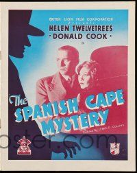 2x883 SPANISH CAPE MYSTERY English promo brochure '35 Donald Cook as Ellery Queen, Twlevetrees