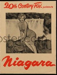 2x543 NIAGARA French trade ad '53 different image of sexy Marilyn Monroe by the famous waterfall!