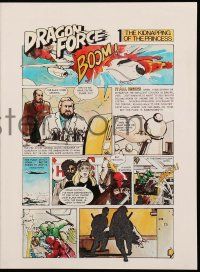2x973 POWERFORCE export Hong Kong trade ad '82 Dragon Force, Alex Ma kung fu comic book color art!