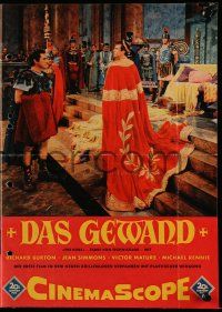 2x264 ROBE German trade ad '53 Richard Burton & Jean Simmons in the greatest story of love & faith!