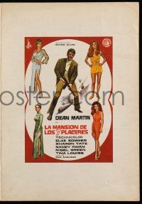 2x887 WRECKING CREW Spanish trade ad '69 Dean Martin as Matt Helm with sexy spy babes!