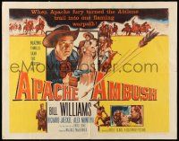 2y521 APACHE AMBUSH 1/2sh '55 Richard Jaeckel & Bill Williams vs Native American fury!