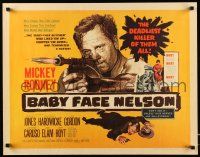 2y528 BABY FACE NELSON style A 1/2sh '57 art of Public Enemy No. 1 Mickey Rooney firing tommy gun!