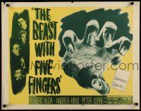 2y534 BEAST WITH FIVE FINGERS 1/2sh R56 Peter Lorre, your flesh will creep at the hand that crawls