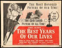 2y535 BEST YEARS OF OUR LIVES 1/2sh R54 Dana Andrews hugs Teresa Wright, sexy Virginia Mayo!