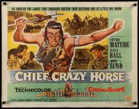 2y574 CHIEF CRAZY HORSE style B 1/2sh '55 Native American Indian Victor Mature smashed Custer!