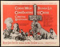 2y578 CONSTANTINE & THE CROSS 1/2sh '62 Costantino il grande, Cornel Wilde, Belinda Lee