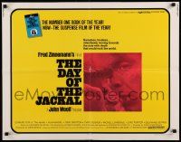 2y597 DAY OF THE JACKAL 1/2sh '73 Fred Zinnemann assassination classic, master killer Edward Fox!