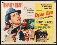 2y599 DEAD END 1/2sh R54 top-billed Humphrey Bogart, Sylvia Sidney, Joel McCrea, William Wyler