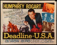 2y601 DEADLINE-U.S.A. 1/2sh '52 newspaper editor Humphrey Bogart, best journalism movie ever!