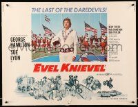 2y622 EVEL KNIEVEL 1/2sh '71 George Hamilton is THE daredevil, great art and image!