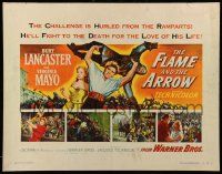 2y635 FLAME & THE ARROW 1/2sh '50 Burt Lancaster performing his own stunts, sexy Virginia Mayo!