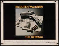 2y649 GETAWAY 1/2sh '72 Steve McQueen, Ali McGraw, Sam Peckinpah, cool gun & passports image!