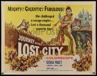 2y711 JOURNEY TO THE LOST CITY 1/2sh '60 directed by Fritz Lang, art of sexy Indian Debra Paget!
