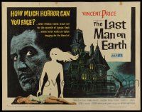 2y733 LAST MAN ON EARTH 1/2sh '64 AIP, Vincent Price is among the lifeless, Reynold Brown art!