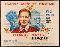 2y749 LIZZIE style A 1/2sh '57 Eleanor Parker is a female Jekyll & Hyde, which was her real self?