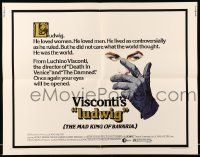 2y758 LUDWIG 1/2sh '73 Luchino Visconti, artwork of Helmut Berger as the Mad King of Bavaria!