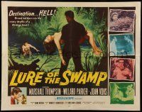 2y759 LURE OF THE SWAMP 1/2sh '57 two men & a super sexy woman find their destination is Hell!