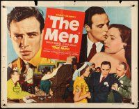 2y774 MEN style B 1/2sh '50 very first Marlon Brando, Jack Webb, directed by Fred Zinnemann!
