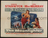 2y779 MOONLIGHTER 3D 1/2sh '53 art of sexy Barbara Stanwyck & Fred MacMurray popping out of screen!