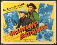 2y805 OKLAHOMA BADLANDS style B 1/2sh '48 cowboy Allan Rocky Lane & his Stallion Black Jack!