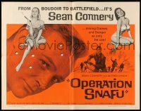 2y807 ON THE FIDDLE 1/2sh '65 huge close up of young Sean Connery + sexy girl, Operation Snafu!
