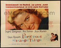 2y821 PARIS DOES STRANGE THINGS 1/2sh '57 Jean Renoir's Elena et les hommes, pretty Ingrid Bergman!