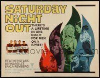 2y863 SATURDAY NIGHT OUT 1/2sh '64 there's a lifetime in one night for men on a spree!