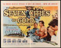 2y870 SEVEN CITIES OF GOLD 1/2sh '55 Richard Egan, Mexican Anthony Quinn, priest Michael Rennie!