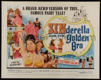 2y879 SINDERELLA & THE GOLDEN BRA 1/2sh '64 a brand newd version of the famous fairy tale!