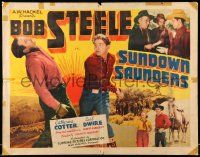 2y906 SUNDOWN SAUNDERS 1/2sh '36 great cowboy western images of Bob Steele, Marie Burton!