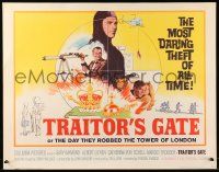 2y939 TRAITOR'S GATE 1/2sh '66 Klaus Kinski, Gary Raymond, Edgar Wallace, action art!