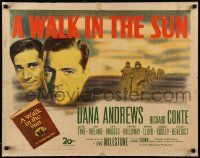 2y957 WALK IN THE SUN 1/2sh '45 close up of World War II soldiers Dana Andrews & Richard Conte!