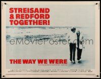 2y965 WAY WE WERE int'l 1/2sh '73 Barbra Streisand & Robert Redford walk on the beach!