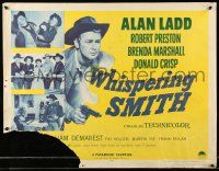 2y973 WHISPERING SMITH 1/2sh R56 Alan Ladd's first in Technicolor, cool cowboy images!