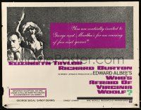 2y976 WHO'S AFRAID OF VIRGINIA WOOLF 1/2sh '66 Elizabeth Taylor, Richard Burton, Mike Nichols