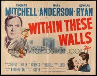 2y987 WITHIN THESE WALLS 1/2sh '45 Thomas Mitchell, Mary Anderson, Eddie Ryan, prison escape!