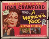 2y989 WOMAN'S FACE style A 1/2sh R54 Joan Crawford, Margaret Sullavan, Melvyn Douglas, Young