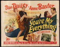 2y996 YOU'RE MY EVERYTHING style A 1/2sh '49 full-length art of Dan Dailey & Anne Baxter dancing!