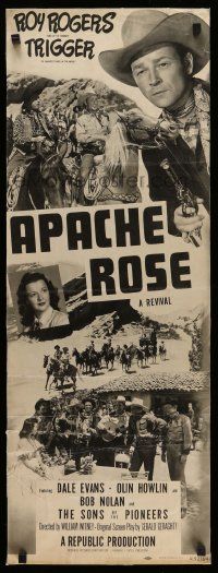 2y015 APACHE ROSE insert R52 great images of cowboy Roy Rogers & Dale Evans!