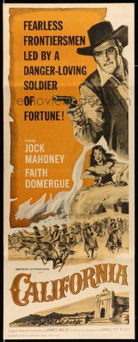 2y054 CALIFORNIA insert '63 fearless frontiersman Jock Mahoney, Faith Domergue