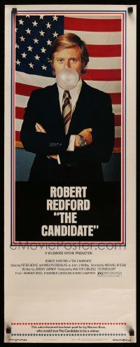 2y060 CANDIDATE insert '72 great image of candidate Robert Redford blowing a bubble!