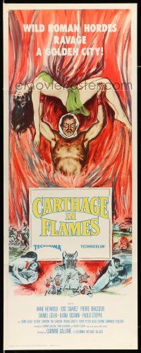 2y071 CARTHAGE IN FLAMES insert '61 Cartagine in Fiamme, Anne Heywood, sexy pulp art!