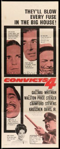 2y101 CONVICTS 4 insert '62 Sammy Davis Jr, Vincent Price, Ben Gazzara, Stuart Whitman!